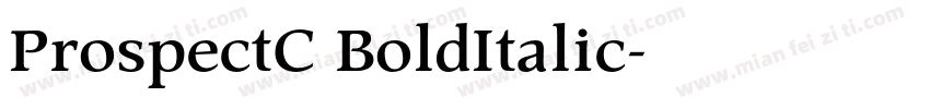 ProspectC BoldItalic字体转换